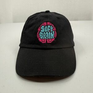Hit Soft Brain Baseball Cap Unisex‎ OSFM Black Embroidered Graphic Dad Hat